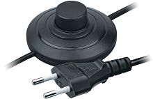 Шнур с электрической вилкой и нажимным выключателем Navigator (ШВВП 2х0.75) 1.7м черный картинка 